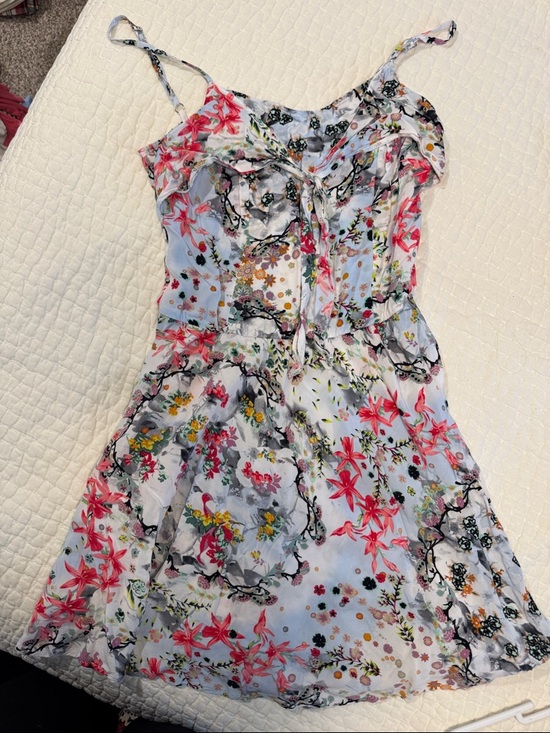 Dresses & Skirts - Floral Spaghetti Strap Sundress - Pink & White